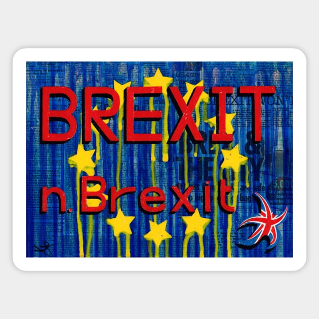 Brexit Means Brexit II Sticker by jamesknightsart